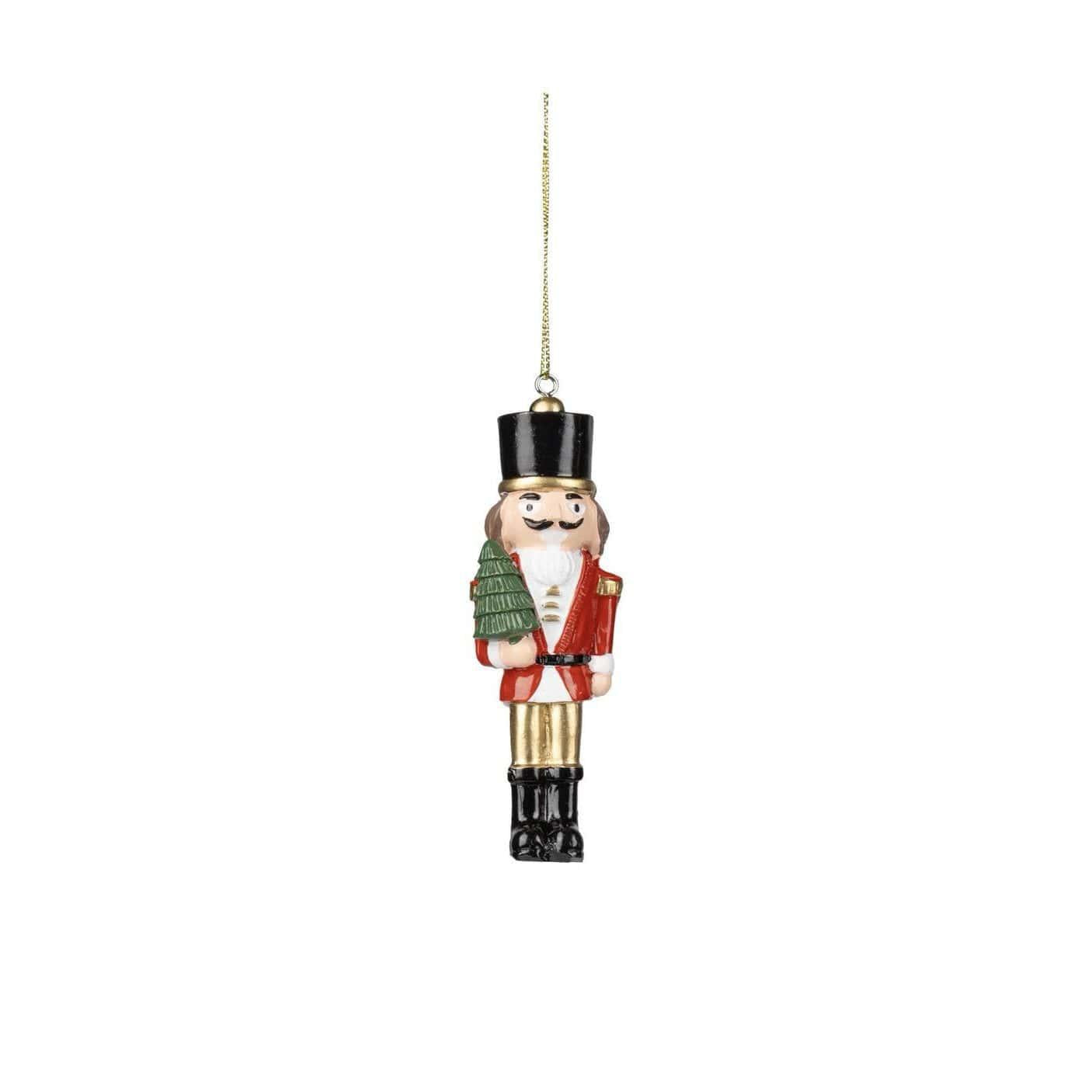 Painted Resin Nutcracker Ornament